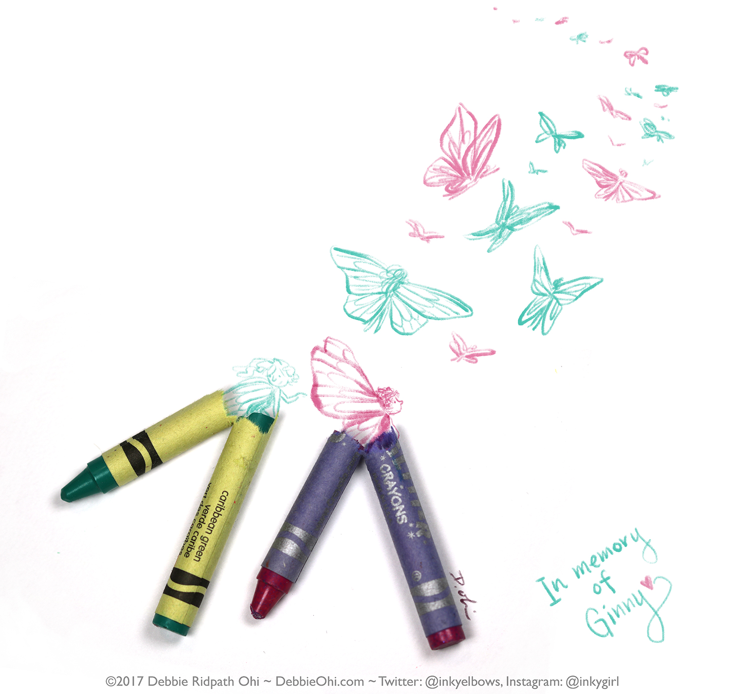 Broken Crayon 29: Carnation Pink Flamingo OHI0710 - Debbie Ridpath Ohi