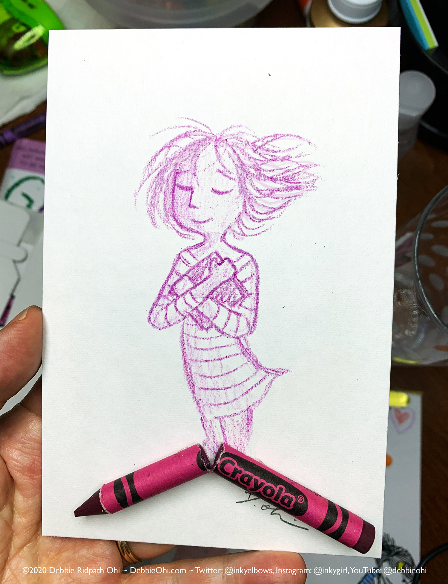 Debbie Ridpath Ohi on X: I also ordered a giant purple and green @Crayola  crayon to inspire me while I work on illustrating #GurpleAndPreen. I have  no idea where I'm going to